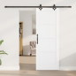 porta scorrevole vidaXL con set di hardware 'ORKDAL'Bianco in Legno Massello di Pino