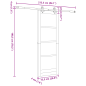 porta scorrevole vidaXL con set di hardware 'ORKDAL'Bianco in Legno Massello di Pino
