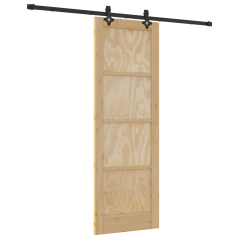 vidaXL Porta Scorrevole con Set Hardware "ORKDAL" in Legno Massello di Pino