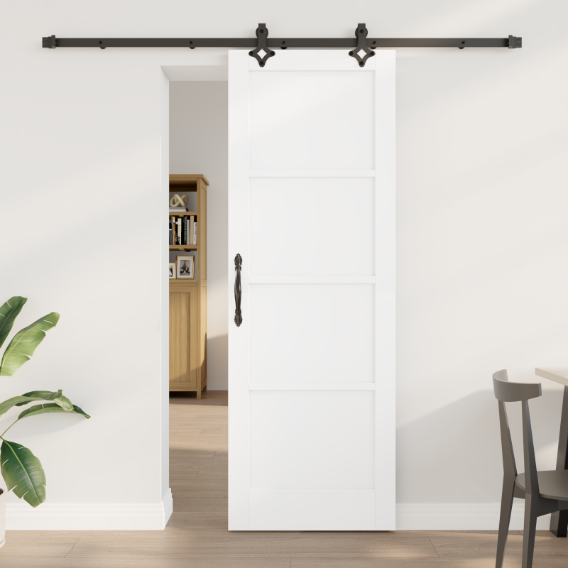 vidaXL Porta Scorrevole con Set Hardware "ORKDAL" Legno Massello Pino Bianco
