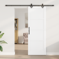 vidaXL Porta scorrevole con set hardware 'ORKDAL'bianca in legno massello di pino