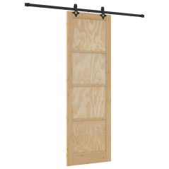 Porta Scorrevole vidaXL con Set di Ferramenta 'ORKDAL'in Legno Massello di Pino
