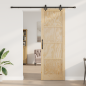 Porta Scorrevole vidaXL con Set di Ferramenta 'ORKDAL'in Legno Massello di Pino