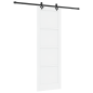 porta scorrevole vidaXL con set di accessori 'ORKDAL'in legno massello di pino bianco porta scorrevole vidaXL con set di accessori 'ORKDAL'in legno massello di pino bianco