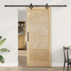 porta scorrevole vidaXL con Set di Hardware 'ORKDAL'in Legno Massello di Pino