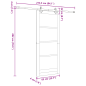 porta scorrevole vidaXL con Set di Hardware 'ORKDAL'in Legno Massello di Pino porta scorrevole vidaXL con Set di Hardware 'ORKDAL'in Legno Massello di Pino