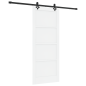 Porta Scorrevole vidaXL con Set di Ferramenta 'ORKDAL'in Legno Massello di Pino Bianco