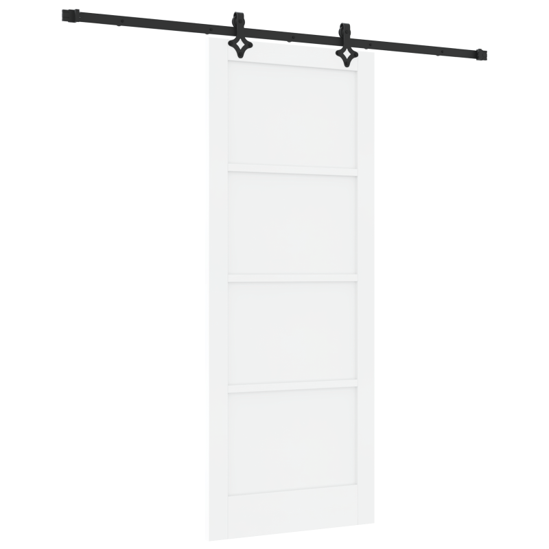 vidaXL Porta Scorrevole con Set di Accessori 'ORKDAL'Bianco Legno Massello di Pino vidaXL Porta Scorrevole con Set di Accessori 'ORKDAL'Bianco Legno Massello di Pino
