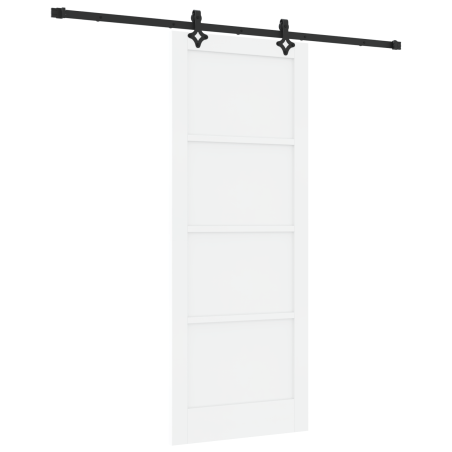 vidaXL Porta Scorrevole con Set di Accessori 'ORKDAL'Bianco Legno Massello di Pino