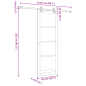 Porta Scorrevole vidaXL con Set Hardware "ORKDAL" in Legno Massello di Pino