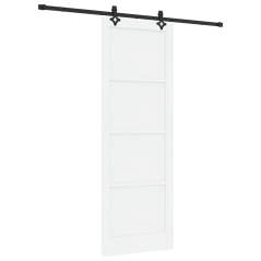 vidaXL Porta Scorrevole ORKDAL Bianca Set di 2 Bianco e nero