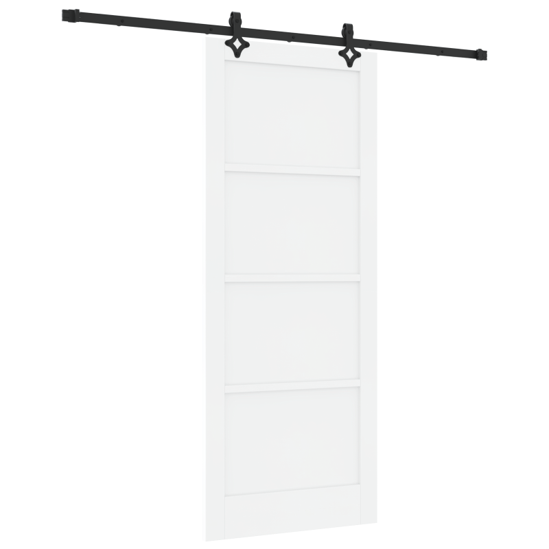 vidaXL Porta Scorrevole con Set di Accessori 'ORKDAL'Porta in Legno Massello di Pino Bianca vidaXL Porta Scorrevole con Set di Accessori 'ORKDAL'Porta in Legno Massello di Pino Bianca