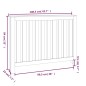 Copertura Termosifone Bianca 108,5x19x84 cm Legno Massello Pino Copertura Termosifone Bianca 108,5x19x84 cm Legno Massello Pino