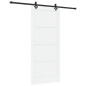 vidaXL Porta scorrevole con set di accessori 'ORKDAL'in legno massello di pino bianco