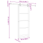 vidaXL Porta Scorrevole con Hardware Set 'ORKDAL'in Legno Massello di Pino vidaXL Porta Scorrevole con Hardware Set 'ORKDAL'in Legno Massello di Pino