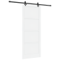 Porta Scorrevole vidaXL con Set di Ferramenta 'ORKDAL'in Legno Massello Bianco Porta Scorrevole vidaXL con Set di Ferramenta 'ORKDAL'in Legno Massello Bianco