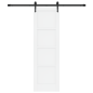 Porta Scorrevole vidaXL con Set Hardware Bianco 61x198.5 cm Legno Massiccio di Pino Porta Scorrevole vidaXL con Set Hardware Bianco 61x198.5 cm Legno Massiccio di Pino