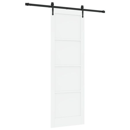 Porta scorrevole vidaXL con set di hardware bianco 78x232 cm in legno massello di pino