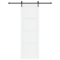 Porta scorrevole vidaXL con set di hardware bianco 78x232 cm in legno massello di pino