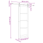 Porta scorrevole vidaXL con set di hardware bianco 78x232 cm in legno massello di pino