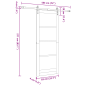 porta scorrevole vidaXL con set di hardware 83x211 cm in legno massiccio di pino porta scorrevole vidaXL con set di hardware 83x211 cm in legno massiccio di pino
