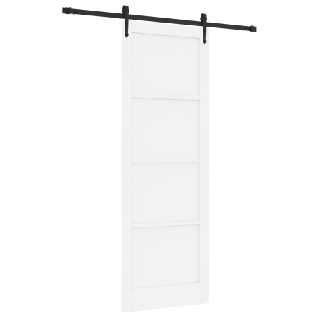 Porta Scorrevole vidaXL con Set di Hardware Bianco 83x232 cm Legno Massello di Pino