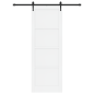 Porta Scorrevole vidaXL con Set di Hardware Bianco 83x232 cm Legno Massello di Pino