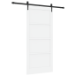 Porta scorrevole vidaXL con set di ferramenta bianca 93x202 cm in legno massello di pino Porta scorrevole vidaXL con set di ferramenta bianca 93x202 cm in legno massello di pino