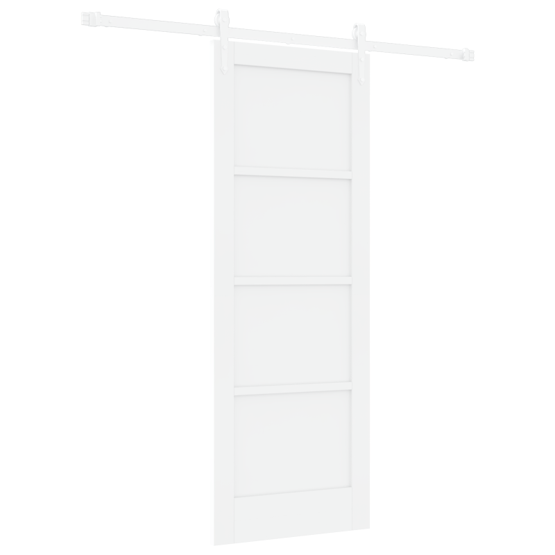 Porta Scorrevole vidaXL con Set di Hardware Bianco 73.5x198.5 cm Legno Massello di Pino Porta Scorrevole vidaXL con Set di Hardware Bianco 73.5x198.5 cm Legno Massello di Pino