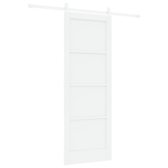Porta scorrevole vidaXL con set di accessori bianca 78x211 cm legno massello pino