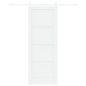 Porta scorrevole vidaXL con set di accessori bianca 78x211 cm legno massello pino