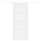 Porta Scorrevole vidaXL con Set di Ferramenta Bianca 83x202 cm Legno Massello in Pino