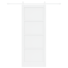 Porta scorrevole vidaXL con set di ferramenta Bianco 83x211 cm Legno Massello Pino