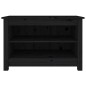 vidaXL Scarpiera Nera 70x38x45,5 cm in Legno Massello di Pino vidaXL Scarpiera Nera 70x38x45,5 cm in Legno Massello di Pino