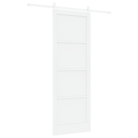 Porta scorrevole vidaXL con set di hardware bianco 83x232 cm legno massello di pino