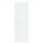 Porta scorrevole vidaXL con set di hardware bianco 83x232 cm legno massello di pino