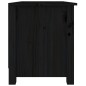 vidaXL Scarpiera Nera 70x38x45,5 cm in Legno Massello di Pino vidaXL Scarpiera Nera 70x38x45,5 cm in Legno Massello di Pino