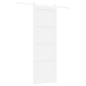 Porta scorrevole vidaXL con set di hardware bianco 83x232 cm legno massello di pino