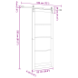 Porta Scorrevole vidaXL con Set di Ferramenta Bianca 93x232 cm in Legno Massello di Pino