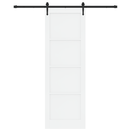 Porta scorrevole vidaXL con set di ferramenta Bianco 78x232 cm Legno massello in pino