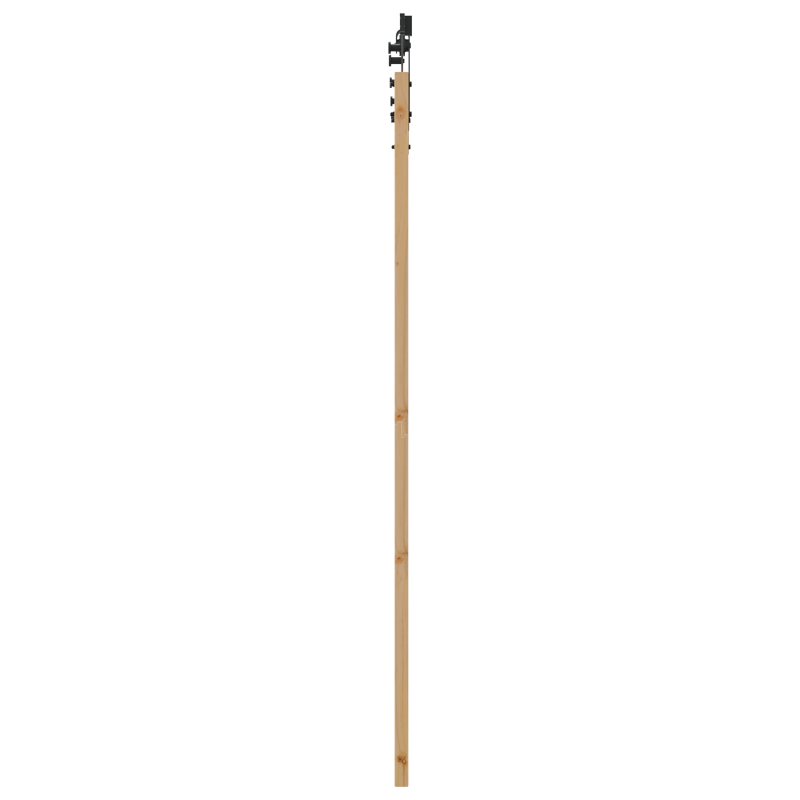 Porta Scorrevole vidaXL con Set di Ferramenta 86x198.5 cm in Legno Massello di Pino