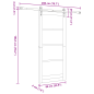 Porta Scorrevole vidaXL con Set di Ferramenta 86x198.5 cm in Legno Massello di Pino