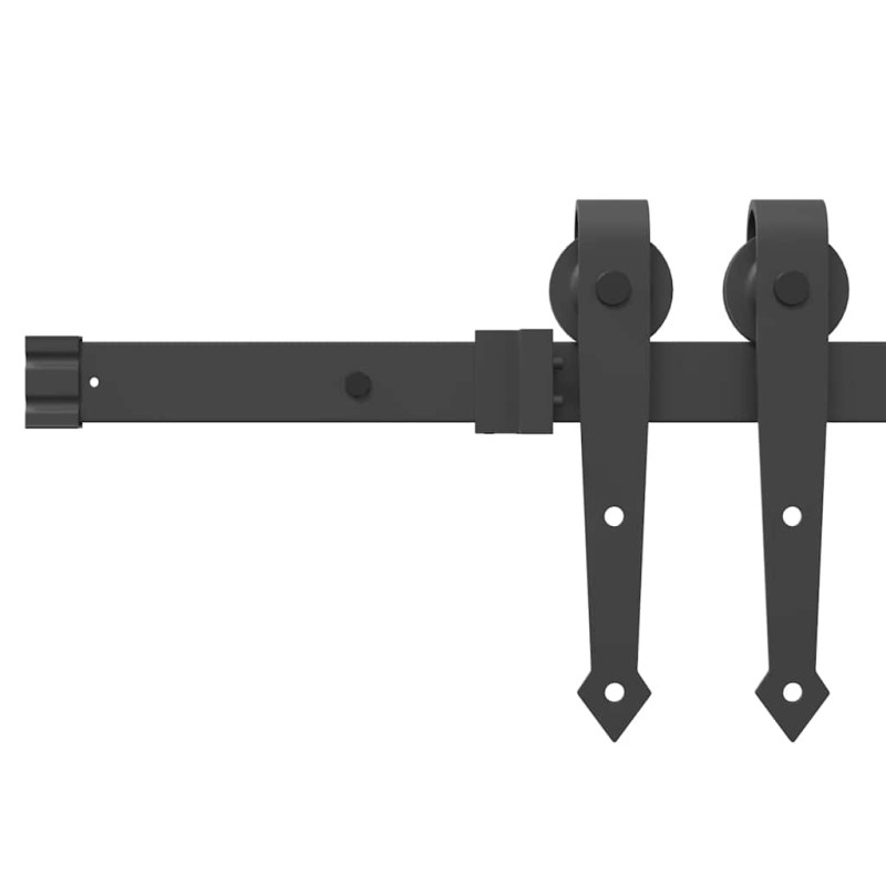 Porta Scorrevole vidaXL con Set di Hardware 93x202 cm Legno Massello di Pino