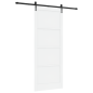 Porta Scorrevole vidaXL con Set di Accessori Bianco 93x232 cm Legno Massello di Pino Porta Scorrevole vidaXL con Set di Accessori Bianco 93x232 cm Legno Massello di Pino