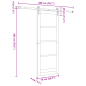 Porta Scorrevole vidaXL con Set di Accessori 78x202 cm Legno Massello di Pino Porta Scorrevole vidaXL con Set di Accessori 78x202 cm Legno Massello di Pino