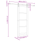 Porta Scorrevole vidaXL con Set di Accessori Bianca 78x211 cm Legno Massello Pino
