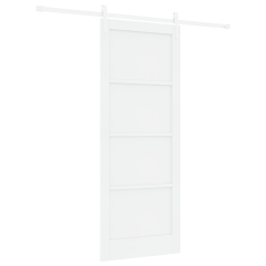 Porta scorrevole vidaXL con set di hardware bianca 83x211 cm legno massello pino