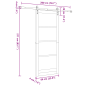 Porta Scorrevole vidaXL con Set Hardware 86x211 cm Legno Massello di Pino