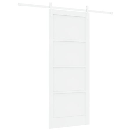 Porta scorrevole vidaXL con kit hardware bianco 86x211 cm legno massello di pino
