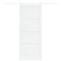 Porta scorrevole vidaXL con kit hardware bianco 86x211 cm legno massello di pino Porta scorrevole vidaXL con kit hardware bianco 86x211 cm legno massello di pino